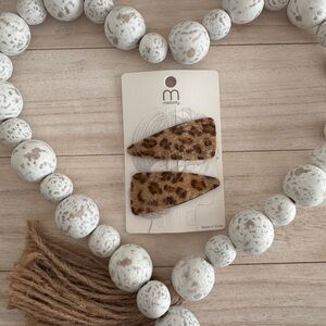 Leopard Felt Hair Clips